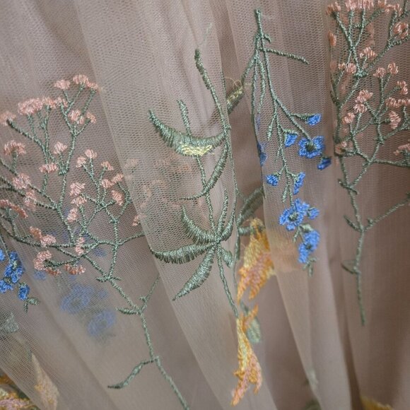 Jessica Howard Stunning Tulle Overlay Floral Embroidered Fairy Dress Size 10 - Picture 7 of 9